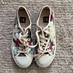 Veja Multicolor Canvas Lace-Up Sneakers